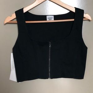 NWT SUNDAY BEST zipper bustier, SZ 4